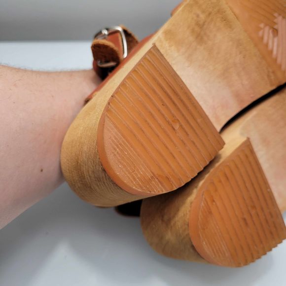 MIA Sofia Luggage Wooden Clogs Size EU 39/US 8.5 - Picture 8 of 9